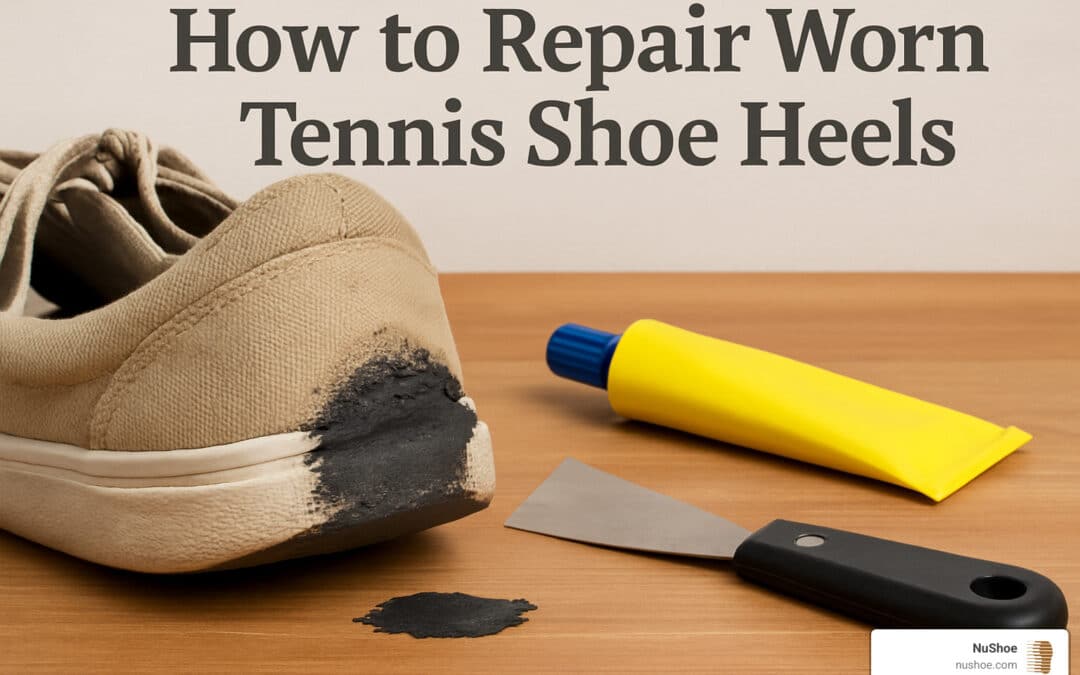 how to repair worn tennis shoes heels